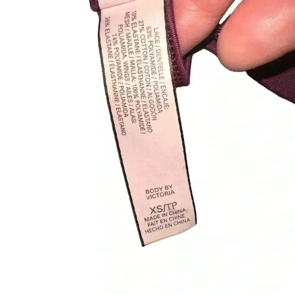 Bundle of 2 Victoria secret/pink size XS bralettes. VGUC.‎ Burgundy & rose - Picture 6 of 13